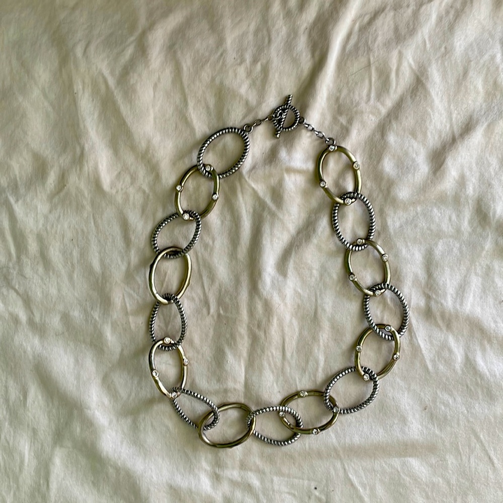 Gold/Silver Tone Bold Link Necklace